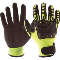 Back Tracker Impact Gloves with Back of Hand Protection, Small, Nitrile Palm, Hook & Loop Cuff Distribution Élite MP