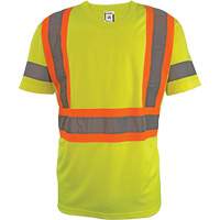 Short Sleeve Safety T-Shirt, Polyester, 2X-Large, High Visibility Lime-Yellow Distribution Élite MP
