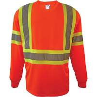 Long Sleeve Safety Shirt, Polyester, 2X-Large, High Visibility Orange Distribution Élite MP