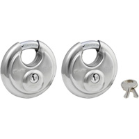 Cadenas &agrave; arceau prot&eacute;g&eacute;, Argent, Cl&eacute;s identiques, Acier inoxydable, Largeur de 2-3/4" Distribution Élite MP