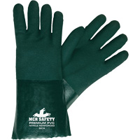 Chemical Resistant Gloves, Size Large, 14" L, PVC, Jersey Inner Lining Distribution Élite MP