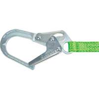 Miller&reg; HP Shock-Absorbing Lanyard, 4', Locking Rebar Hook Center, Locking Snap Hook Leg Ends, Polyester Distribution Élite MP