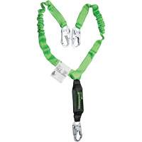 Miller&reg; StretchStop&reg; Shock-Absorbing Lanyard, 6', Locking Snap Hook Center, Locking Snap Hook Leg Ends, Polyester Distribution Élite MP