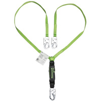Miller&reg; HP Shock-Absorbing Lanyard, 4', Locking Snap Hook Center, Locking Snap Hook Leg Ends, Polyester Distribution Élite MP