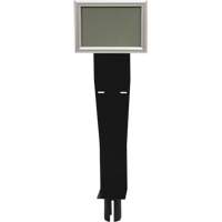 Porte-distributeur/enseigne pour poteaux de barri&egrave;re pour le contr&ocirc;le des foules, Noir Distribution Élite MP