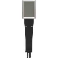 Porte-distributeur/enseigne pour poteaux de barri&egrave;re pour le contr&ocirc;le des foules, Noir Distribution Élite MP