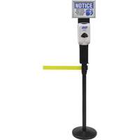 Porte-distributeur/enseigne pour poteaux de barri&egrave;re pour le contr&ocirc;le des foules, Noir Distribution Élite MP