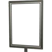Porte-enseigne vertical robuste pour montant classique, Chrome satin&eacute; Distribution Élite MP