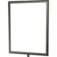 Porte-enseigne vertical robuste pour montant classique, Chrome satin&eacute; Distribution Élite MP