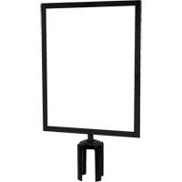 Porte-enseigne horizontal robuste avec adaptateur pour poteaux Tensabarrier, Noir Distribution Élite MP