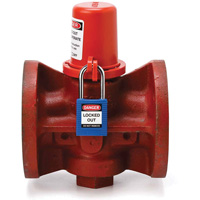 Housse de s&eacute;curit&eacute; pour fontaine et dispositif de cadenassage pour robinet &agrave; tournant, Ensemble Vanne/Robinet &agrave; eau Distribution Élite MP