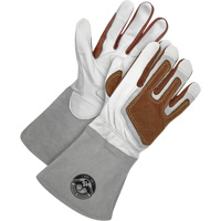 Gants de soudage &agrave; l'arc TIG Gander Brand avec renfort thermique, Cuir fleur de ch&egrave;vre, Taille Petit Distribution Élite MP