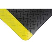Tapis antifatigue, Losange, 1-2/3' x 3-1/4' x 3/4", Noir/Jaune, Polyur&eacute;thane Distribution Élite MP