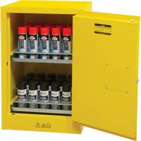 Flammable Aerosol Storage Cabinet, 12 gal., 1 Door, 23" W x 35" H x 18" D Distribution Élite MP