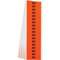 "DC" Conduit & Voltage Labels, 1/2" x 2-1/4", Cloth/Vinyl, English Distribution Élite MP