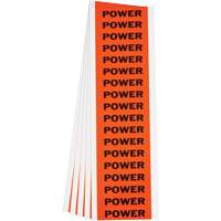 "Power" Conduit & Voltage Labels, 1/2" x 2-1/4", Cloth/Vinyl, English Distribution Élite MP