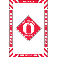 Trousse de marquage du sol ?Fire Extinguisher? (extincteur), Adh&eacute;sif, Anglais avec pictogramme Distribution Élite MP