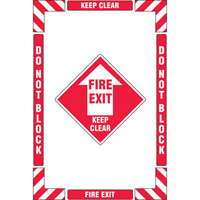 Trousse de marquage du sol ?Fire Exit? (sortie de secours), Adh&eacute;sif, Anglais avec pictogramme Distribution Élite MP