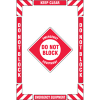 Trousse de marquage du sol ?Emergency Equipment? (&eacute;quipement durgence), Adh&eacute;sif, Anglais avec pictogramme Distribution Élite MP