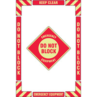 Trousse de marquage du sol ?Emergency Equipment? (&eacute;quipement durgence), Adh&eacute;sif, Anglais avec pictogramme Distribution Élite MP