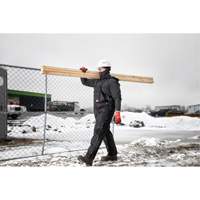 GridIron Regular Length Zip-To-Thigh Bib Overall, Men's, Large, Black Distribution Élite MP