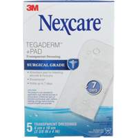 Nexcare Tegaderm + Pad Transparent Dressing, Rectangular/Square, 4", Plastic, Sterile Distribution Élite MP