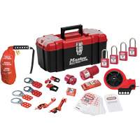 Trousse de cadenassage avec cadenas en thermoplastique de qualit&eacute; sup&eacute;rieure Zenex, Ensemble &eacute;lectrique, 21 composants compris Distribution Élite MP