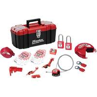 Trousse de cadenassage avec serrures en thermoplastique Zenex, Ensemble &eacute;lectrique/Vanne, 19 composants compris Distribution Élite MP