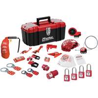 Trousse de cadenassage avec cadenas en thermoplastique de qualit&eacute; sup&eacute;rieure Zenex, Ensemble &eacute;lectrique/Vanne, 27 composants compris Distribution Élite MP