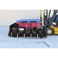 Ultra-IBC Berm&reg; Spill Berm, 400 US gal. Capacity, 6' W x 6' L x 18" H, L-Bracket Distribution Élite MP
