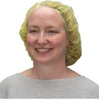 Bouffant Caps, Polypropylene, 24", Yellow Distribution Élite MP