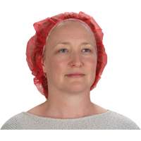 Bouffant Caps, Polypropylene, 24", Red Distribution Élite MP