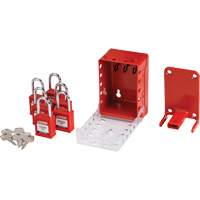 Ultra Compact Group Lockout Box with Nylon Safety Lockout Padlocks, Red Distribution Élite MP