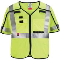Gilet de s&eacute;curit&eacute; &agrave; maille d&eacute;tachable, Noir/Jaune lime haute visibilit&eacute;, Moyen/Petit Distribution Élite MP