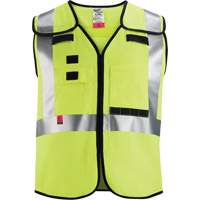 Gilet de s&eacute;curit&eacute; &agrave; maille d&eacute;tachable, Noir/Jaune lime haute visibilit&eacute;, Moyen/Petit Distribution Élite MP