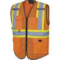 6960 Front Mesh Safety Vest, High Visibility Orange, Medium, Polyester Distribution Élite MP