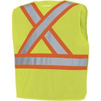 598P Tear-Away Mesh Safety Vest, High Visibility Lime-Yellow, Medium/Small, Polyester Distribution Élite MP