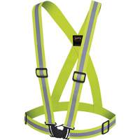5497 Safety Sash, High Visibility Lime-Yellow, Silver Reflective Colour, One Size Distribution Élite MP
