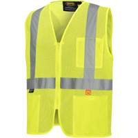 6944 FR Safety Vest, High Visibility Lime-Yellow, Small, Polyester Distribution Élite MP