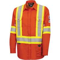 7743 Chemise de s&eacute;curit&eacute; ignifug&eacute;e FR-Tech, Petit, Orange haute visibilit&eacute; Distribution Élite MP