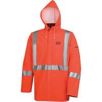 576J High-Visibility FR Rain Jacket, Small, High Visibility Orange Distribution Élite MP