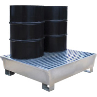 Ultra-Spill Pallet en acier, 2 barils, Capacit&eacute; de d&eacute;versement 68 gal. US, 47,2" x 31,4" x 17,4" Distribution Élite MP