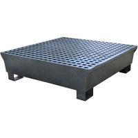 Ultra-Spill Pallet en acier, 4 barils, Capacit&eacute; de d&eacute;versement 68 gal. US, 49,1" x 47,1" x 10,9" Distribution Élite MP