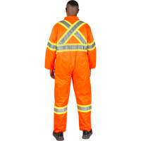 Combinaison de s&eacute;curit&eacute; non doubl&eacute;e, Moyen, Orange haute visibilit&eacute; Distribution Élite MP