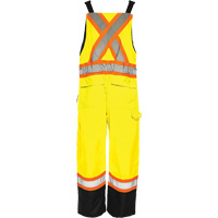 Salopette de s&eacute;curit&eacute; dhiver TO1, Polyester, Petit, Noir/Jaune lime haute visibilit&eacute; Distribution Élite MP