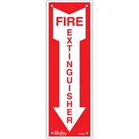 Enseigne Fire Extinguisher, 12" x 4", Aluminium, Anglais avec pictogramme Distribution Élite MP