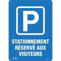 Enseigne  Stationnement r&eacute;serv&eacute; aux visiteurs , 10" x 14", Plastique, Français avec pictogramme Distribution Élite MP