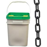Chaîne de s&eacute;curit&eacute; en plastique robuste, Noir, Maillon de 2", 120' de long Distribution Élite MP