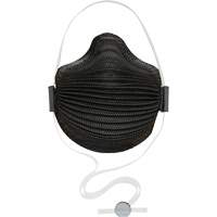 AirWave M Series Black Disposable Masks with SmartStrap&reg; & Nose Flange, N95, NIOSH Certified, Medium/Large Distribution Élite MP