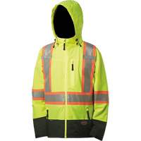 5221 Softshell Waterproof Premium  Safety Jacket, Polyester, High Visibility Lime-Yellow, Small Distribution Élite MP